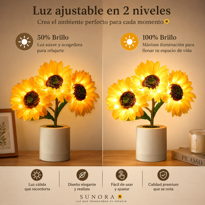 Lámpara LED de Girasoles | Luz cálida para un ambiente acogedor 🌻✨