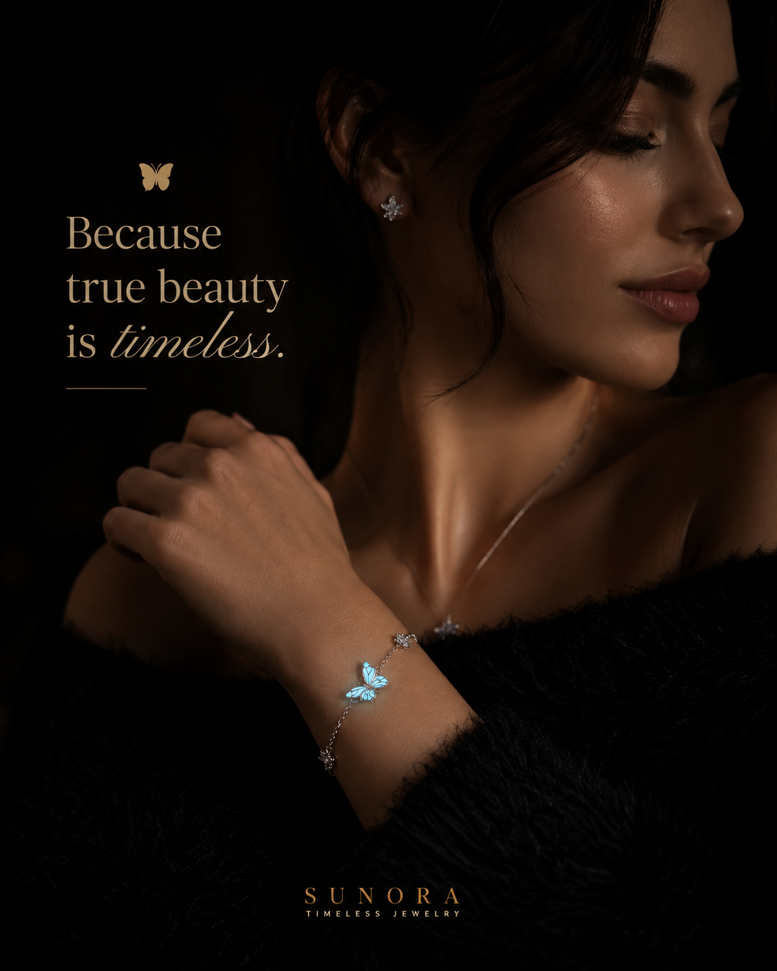Lumière Blue Butterfly Bracelet