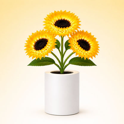 Lámpara LED de Girasoles | Luz cálida para un ambiente acogedor 🌻✨