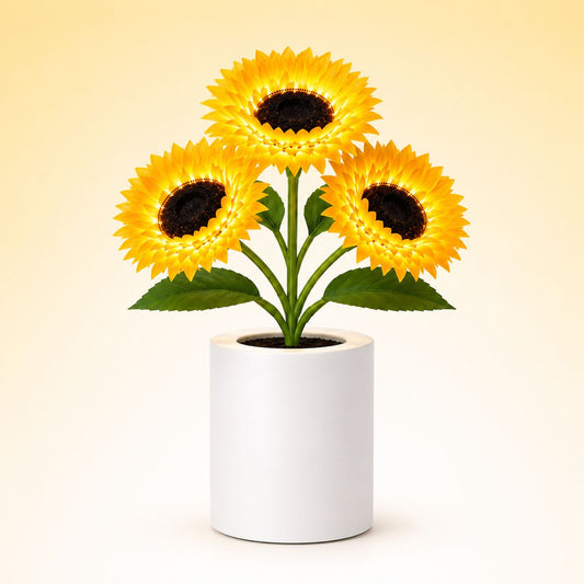 Lámpara LED de Girasoles | Luz cálida para un ambiente acogedor 🌻✨